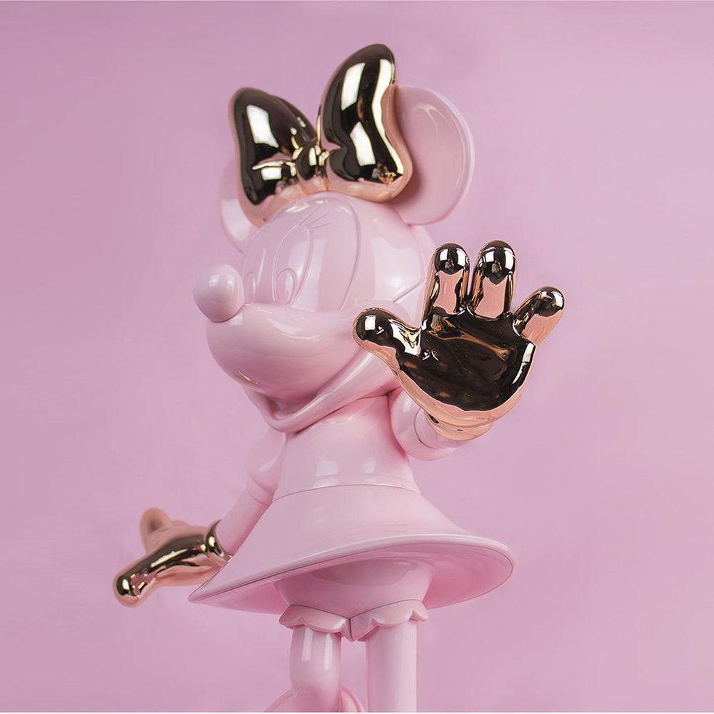 Minnie Mouse 12" Welcome Studio Figurine - Pastel Pink & Rose Gold