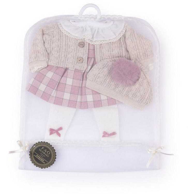 FAO Schwarz Baby Doll Adoption FAO Baby Doll Adoption Deluxe Dress - Pink Plaid