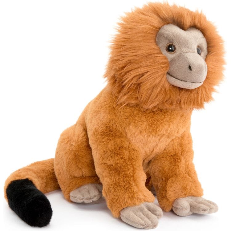 FAO Schwarz Plush 12" Adopt A Wild Pal Endangered Gold Lion Tamarin Plush