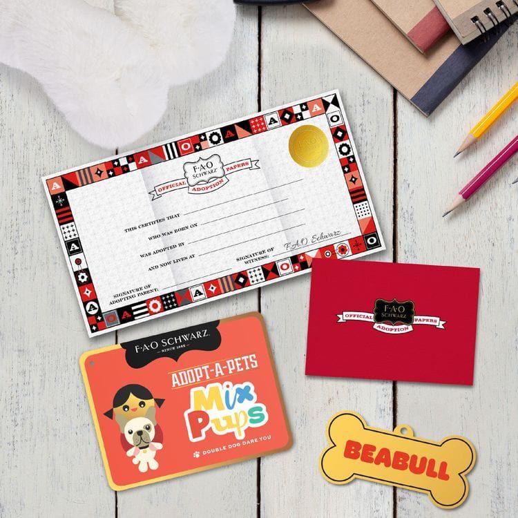 FAO Schwarz Plush 22" Adopt-A-Pets Mix Pups Plush Beabull