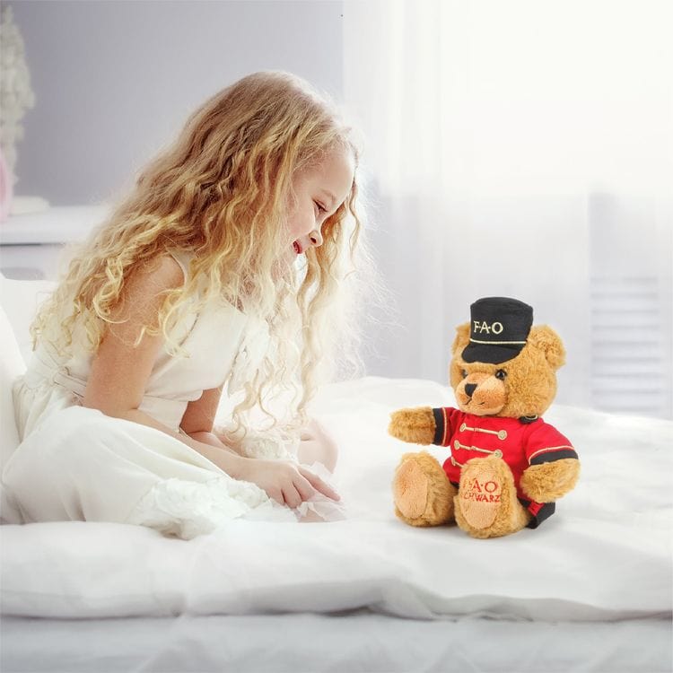 FAO Schwarz Plush 7" Plush Bear Soldier in a Bag