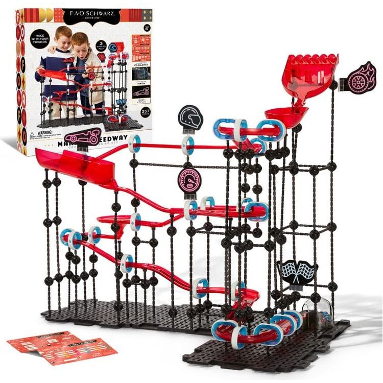 Marble Speedway Gravity Race Build Set FAO Schwarz