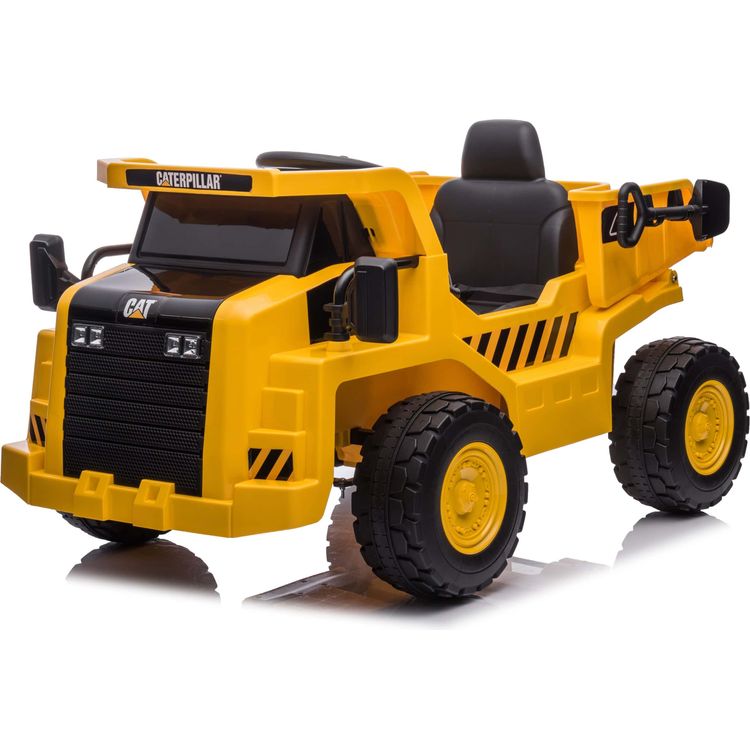 12V CAT Dump Truck 1-Seater Ride On Yellow