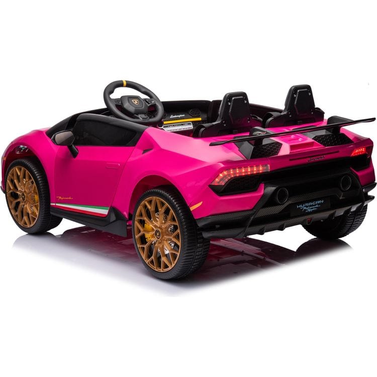 Freddo Outdoor 24V Lamborghini Huracan 2-Seater Electric Ride On - Pink