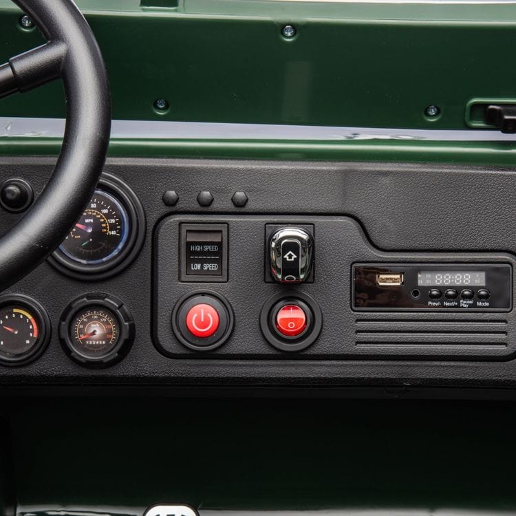 Freddo Outdoor 24V Military Jeep 3-Seater Electric Ride On