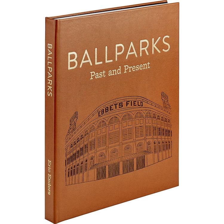 Graphic Image Books "Ballparks Past and Present" Book in Tan Bonded Leather