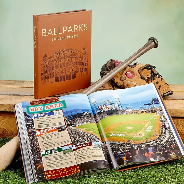 Graphic Image Books "Ballparks Past and Present" Book in Tan Bonded Leather