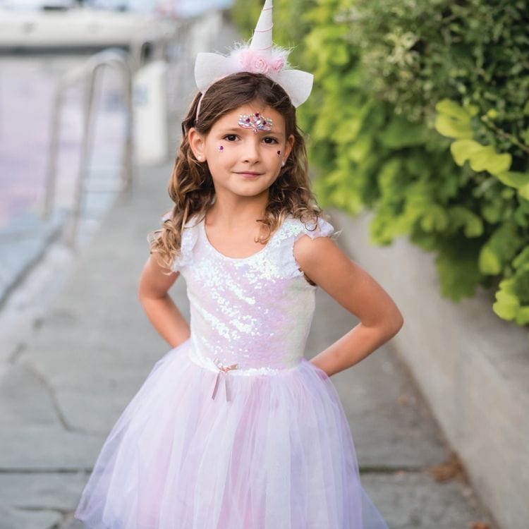 Great Pretenders Dress up Dreamy Unicorn Dress & Headband - Size 3-4 Years