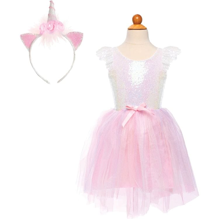Great Pretenders Dress up Dreamy Unicorn Dress & Headband - Size 3-4 Years
