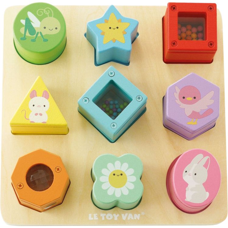 Le Toy Van Infants Rainbow Sensory Shape Sorter - 10 Pieces