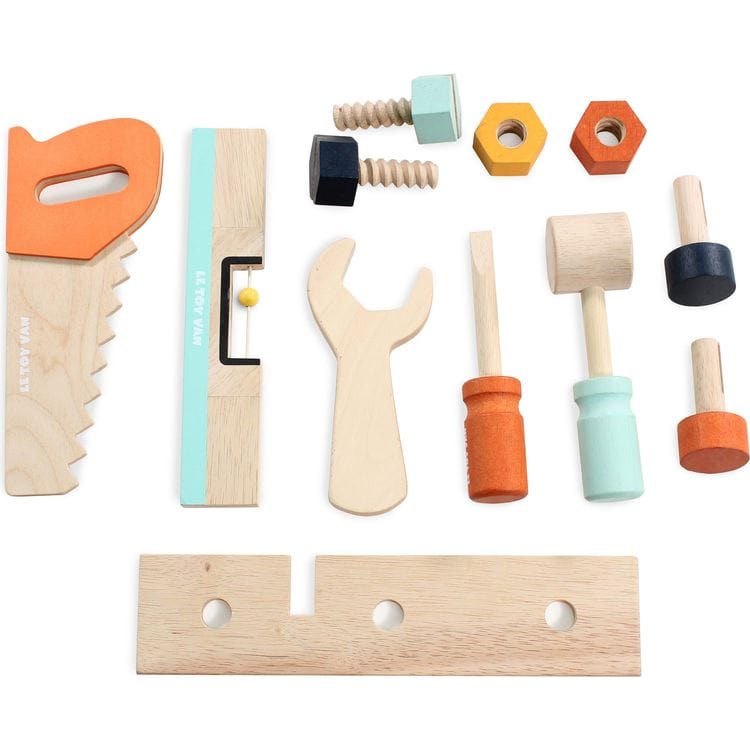 Le Toy Van Preschool Alex’s Toy Work Bench with 11 Accessories