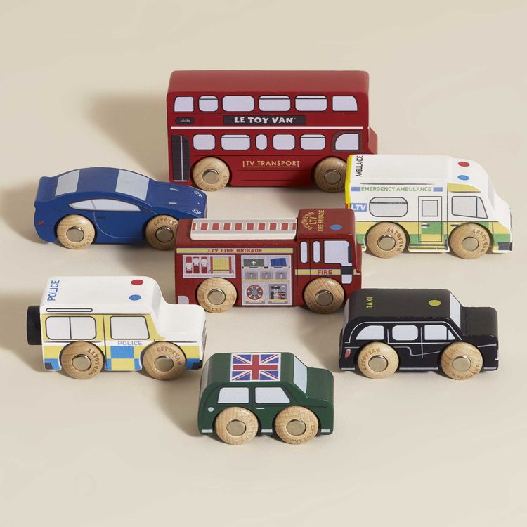 Le Toy Van Preschool London Toy Car Set - 7 Pieces