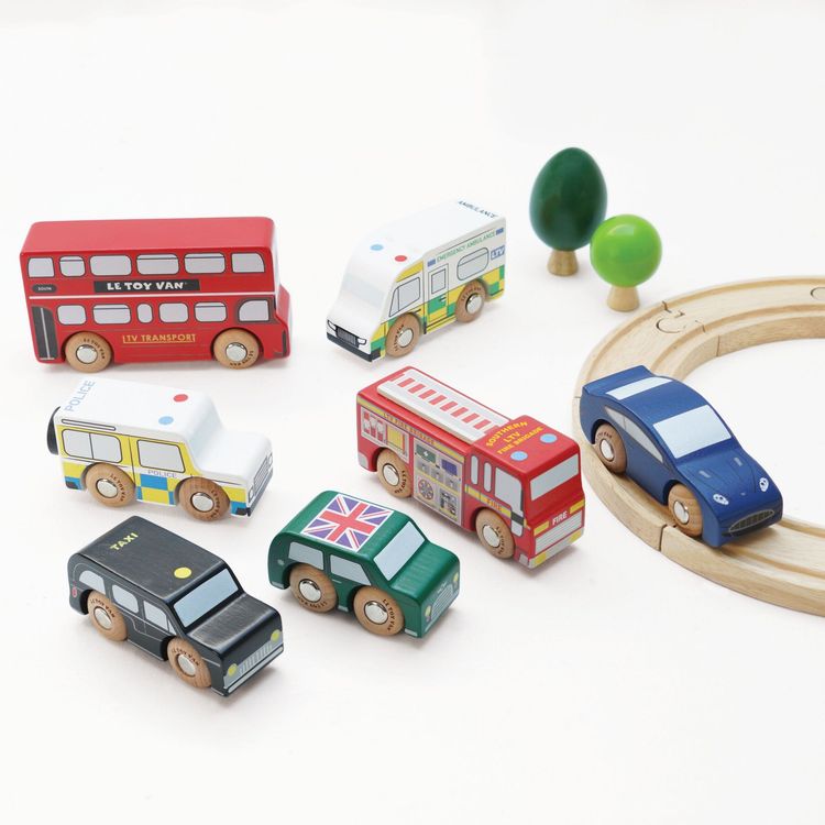 Le Toy Van Preschool London Toy Car Set - 7 Pieces