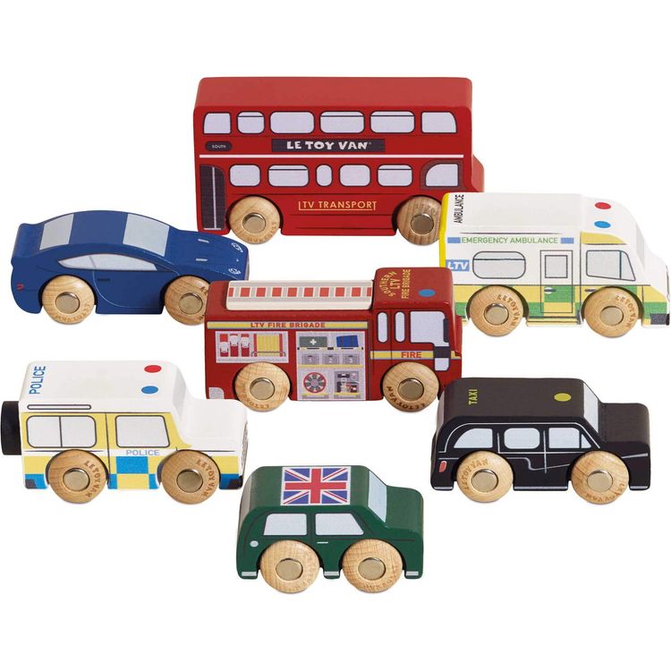 Le Toy Van Preschool London Toy Car Set - 7 Pieces