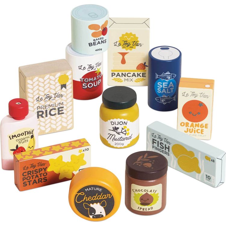 Le Toy Van Preschool Supermarket Grocery Set - 12 Pieces