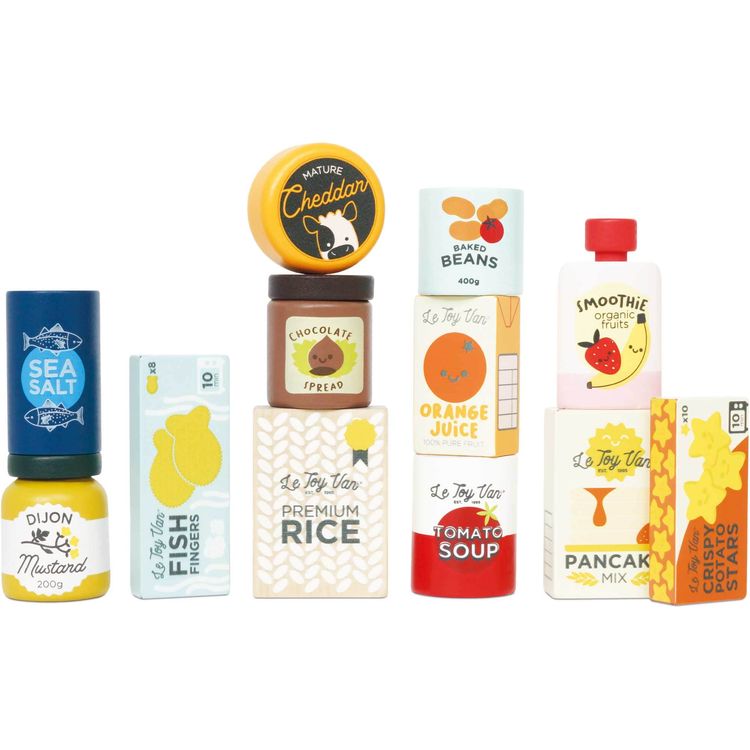 Le Toy Van Preschool Supermarket Grocery Set - 12 Pieces