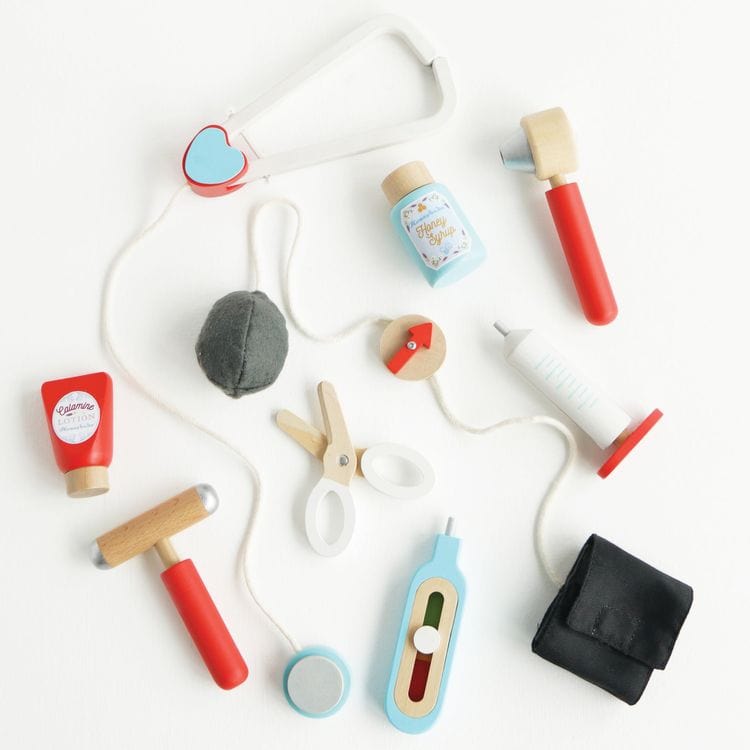 Le Toy Van Preschool Vintage Doctor Roleplay Wooden Kit - 10 Piece