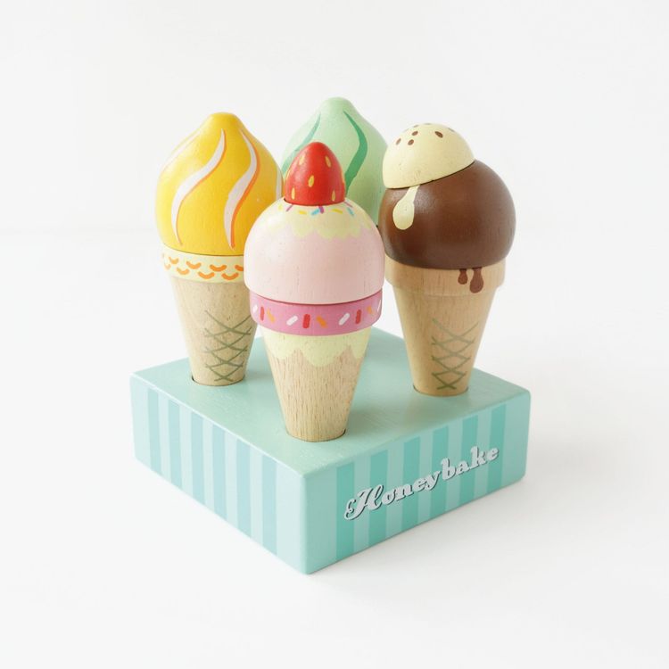 Le Toy Van Preschool Wooden Ice Cream Cones Set