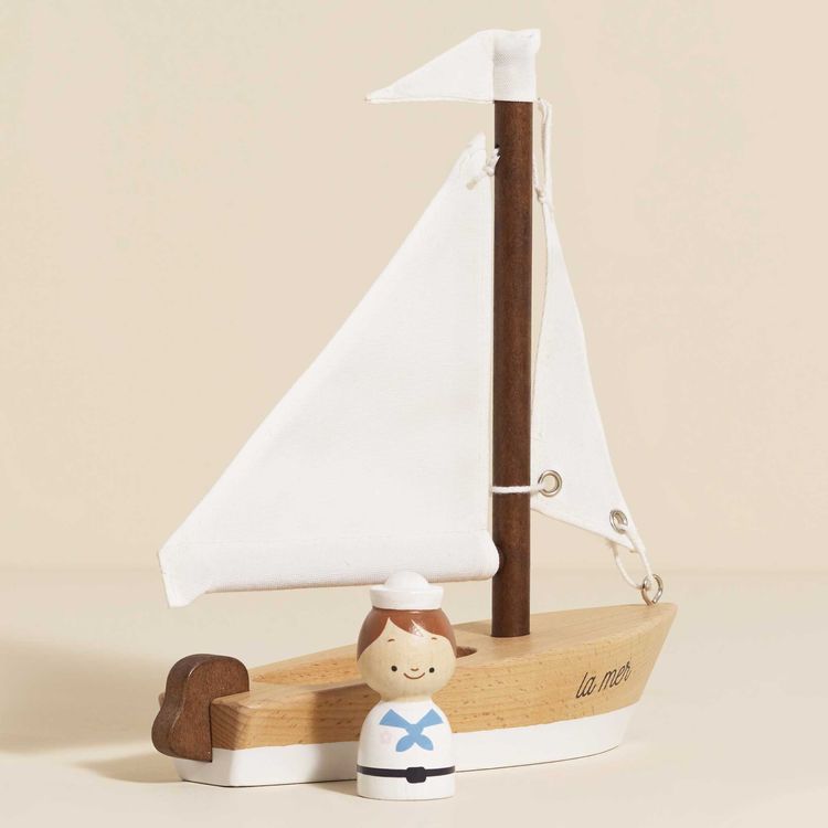 Le Toy Van Preschool Wooden Sailing Boat & Captain