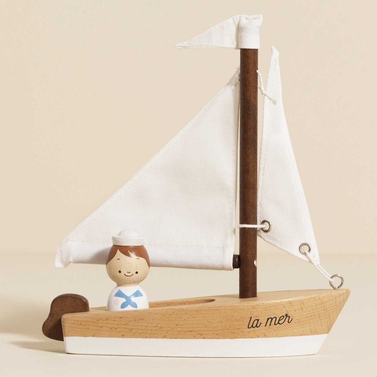 Le Toy Van Preschool Wooden Sailing Boat & Captain