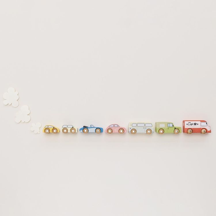 Le Toy Van Preschool Wooden Vintage Toy Cars - 7 Pieces