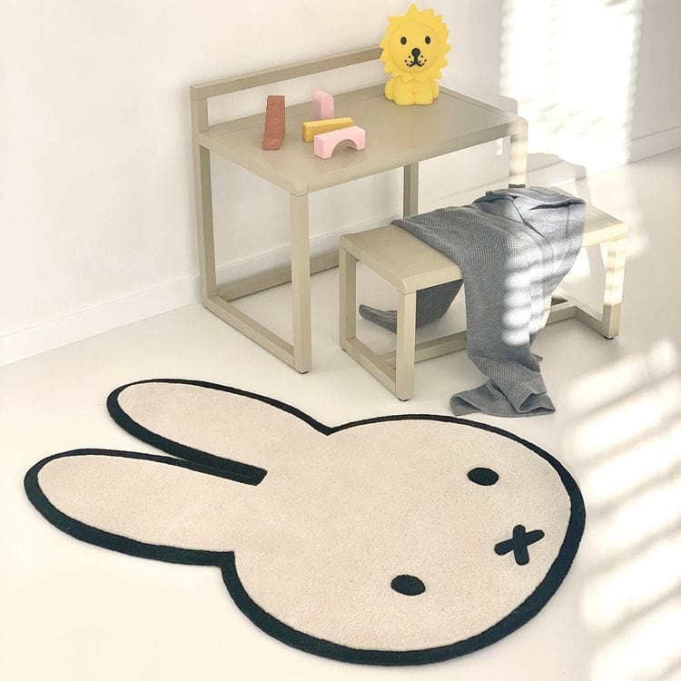 Maison Deux Room Decor Miffy Rug - Cream