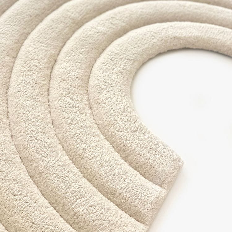 Maison Deux Room Decor Rainbow Rug - Off White