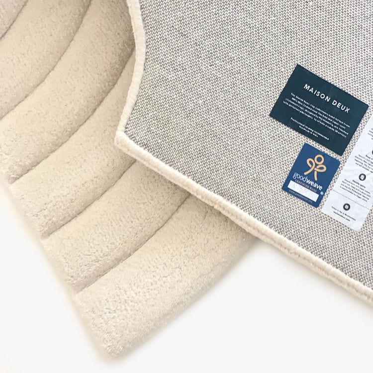 Maison Deux Room Decor Rainbow Rug - Off White