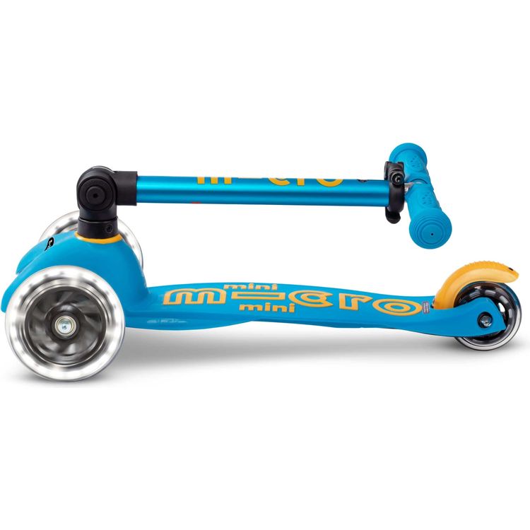 Micro Kickboard Outdoor Micro Mini Foldable LED Scooter - Ocean Blue