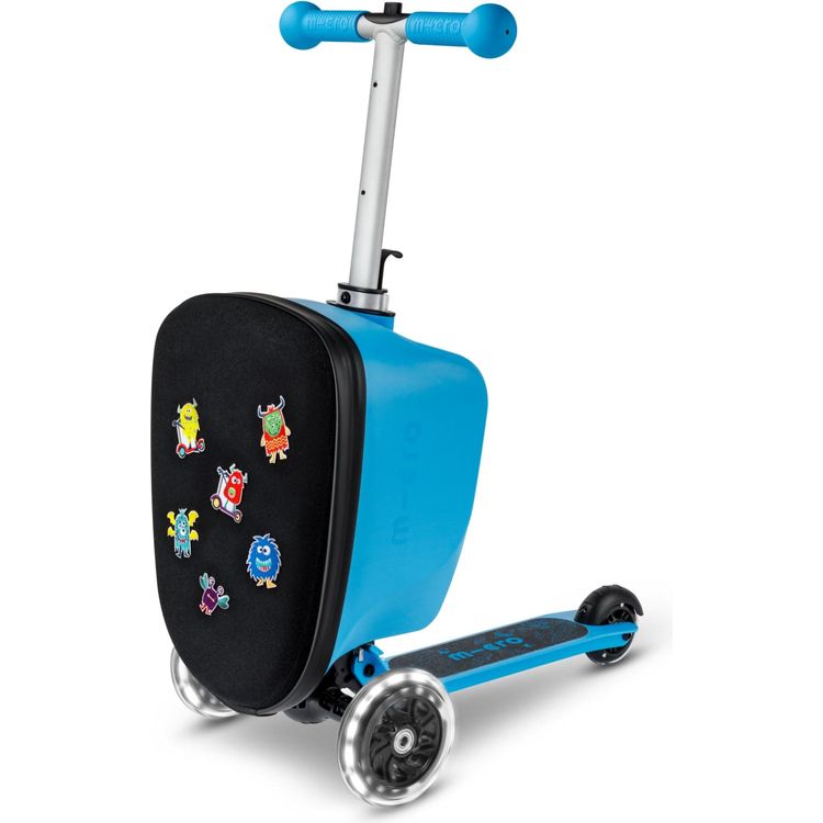 Micro Kickboard Outdoor Micro Scooter Luggage Junior LED Patch & Play - Blue