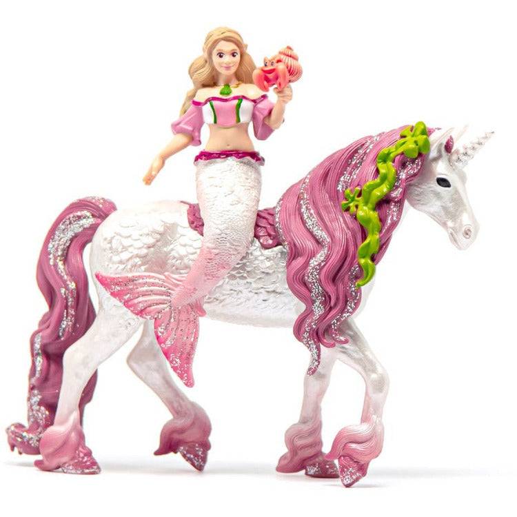 Schleich STEM Mermaid Feya Riding Underwater Unicorn