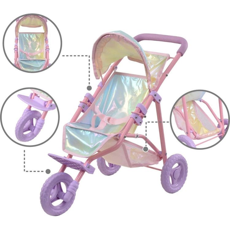 Teamson Kids Dolls Magical Dreamland Baby Doll Jogging Stroller