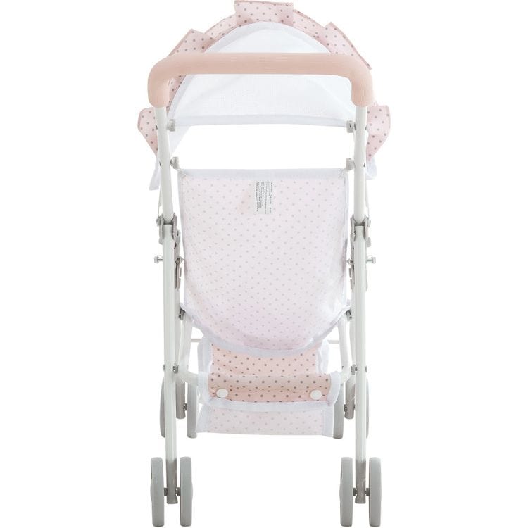 Teamson Kids Dolls Olivia's Little World Polka Dot Princess Baby Doll 3 Piece Nursery Set - Pink