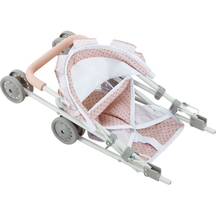 Teamson Kids Dolls Olivia's Little World Polka Dot Princess Baby Doll 3 Piece Nursery Set - Pink