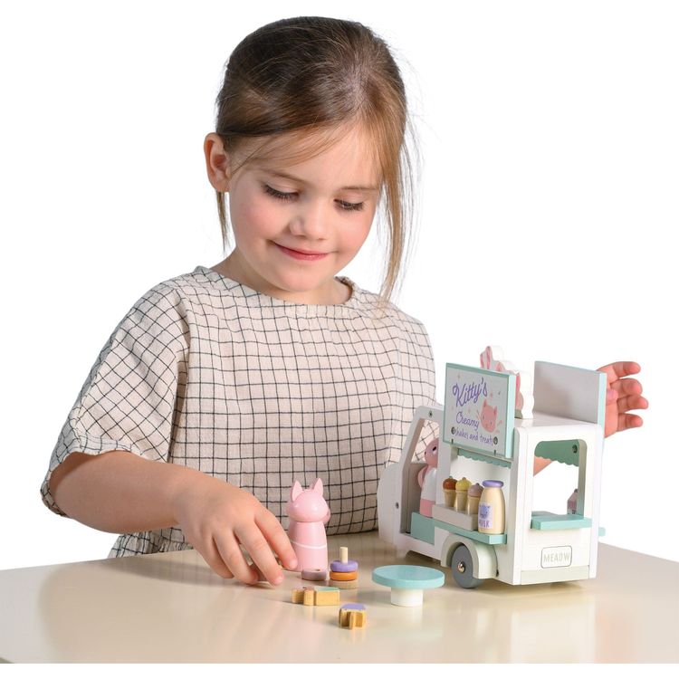 Tender Leaf Toys Preschool Kitty's Milkshake Van