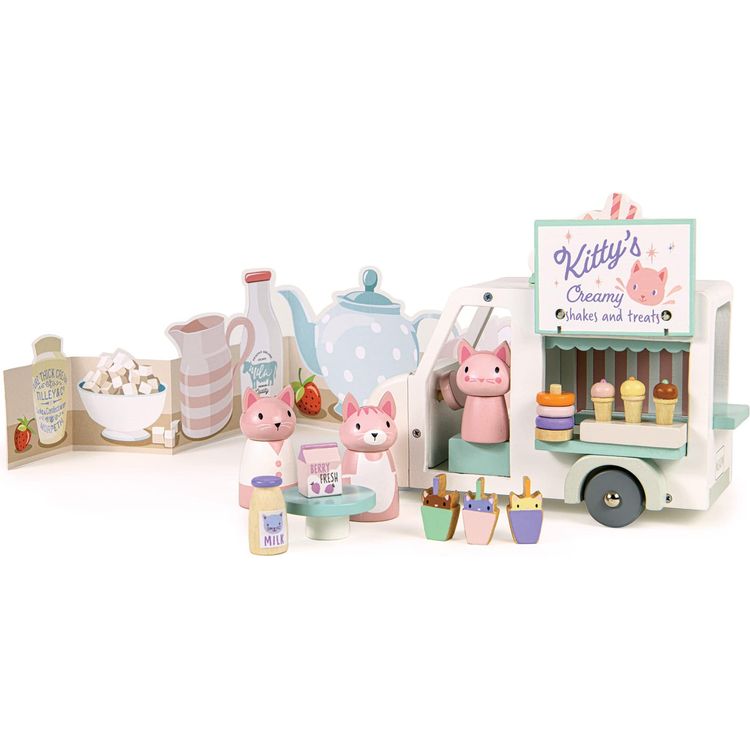 Tender Leaf Toys Preschool Kitty's Milkshake Van