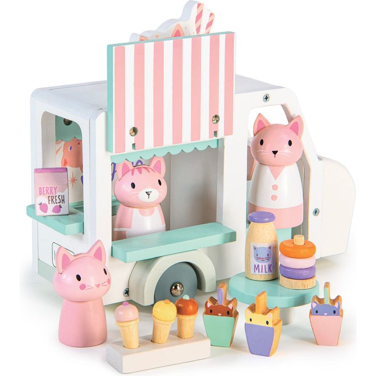 Tender Leaf Toys Preschool Kitty's Milkshake Van