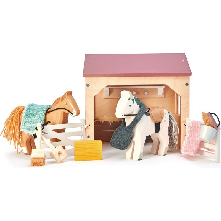 Tender Leaf Toys Preschool The Stables Wooden Set