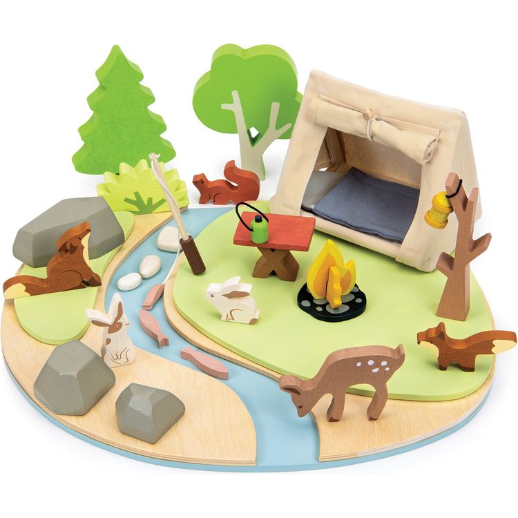 Tender Leaf Toys Preschool Wildlife Camping Playset