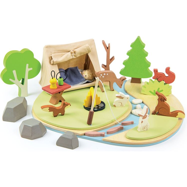 Tender Leaf Toys Preschool Wildlife Camping Playset