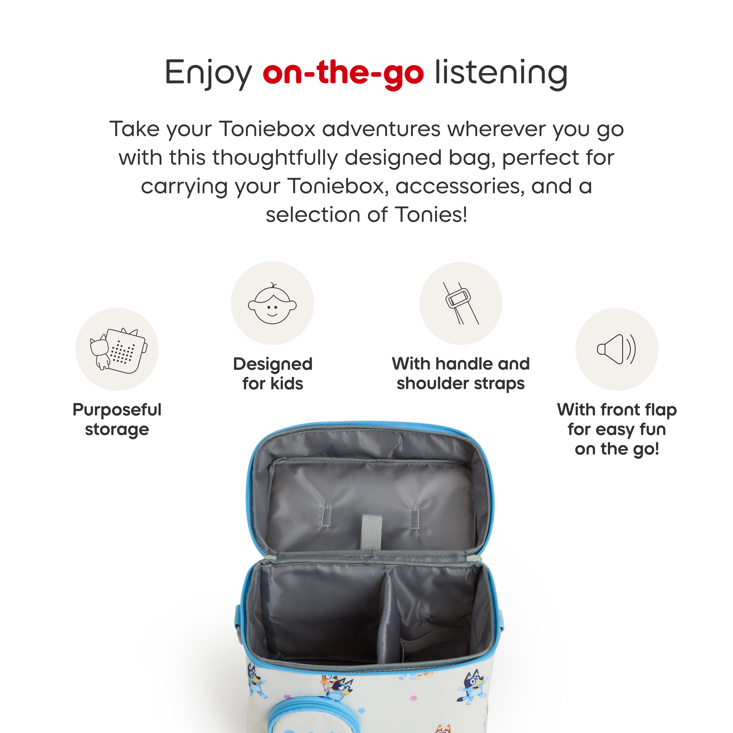Tonies Bluey Listen & Go Carrying Case