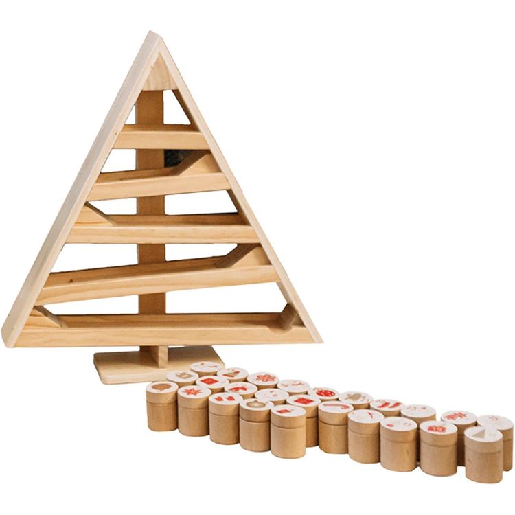 Wonder & Wise Holiday Wooden Children's Advent Calendar