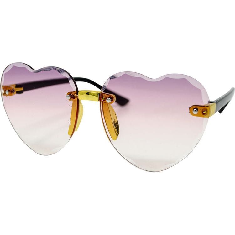 Pink Frameless Heart Sunglasses FAO Schwarz