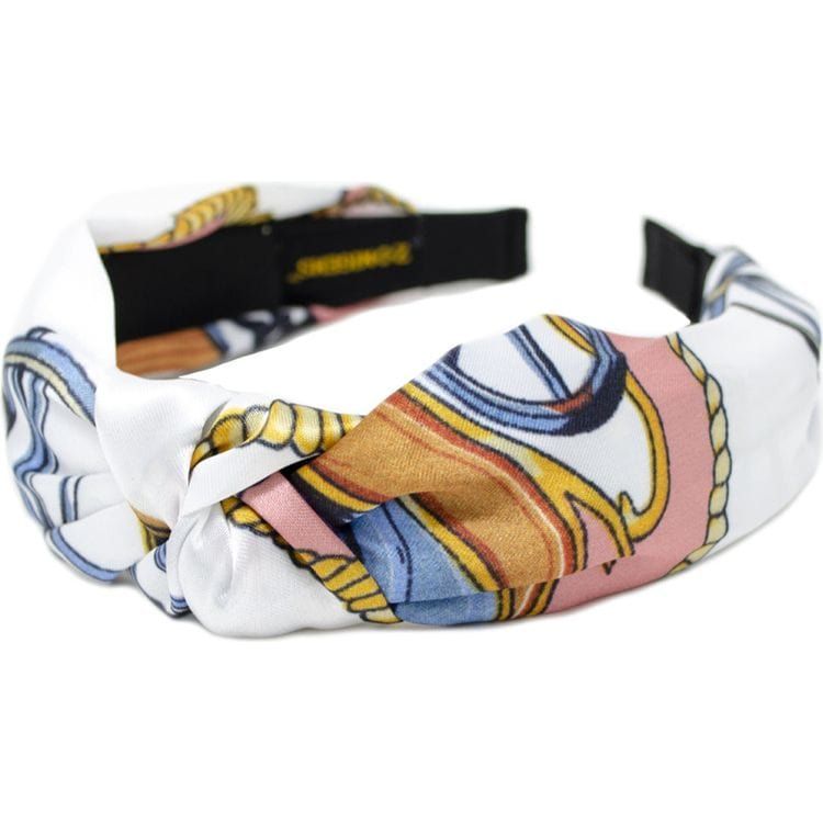 Zomi Gem Trend Accessories Silk Knot Headband - White