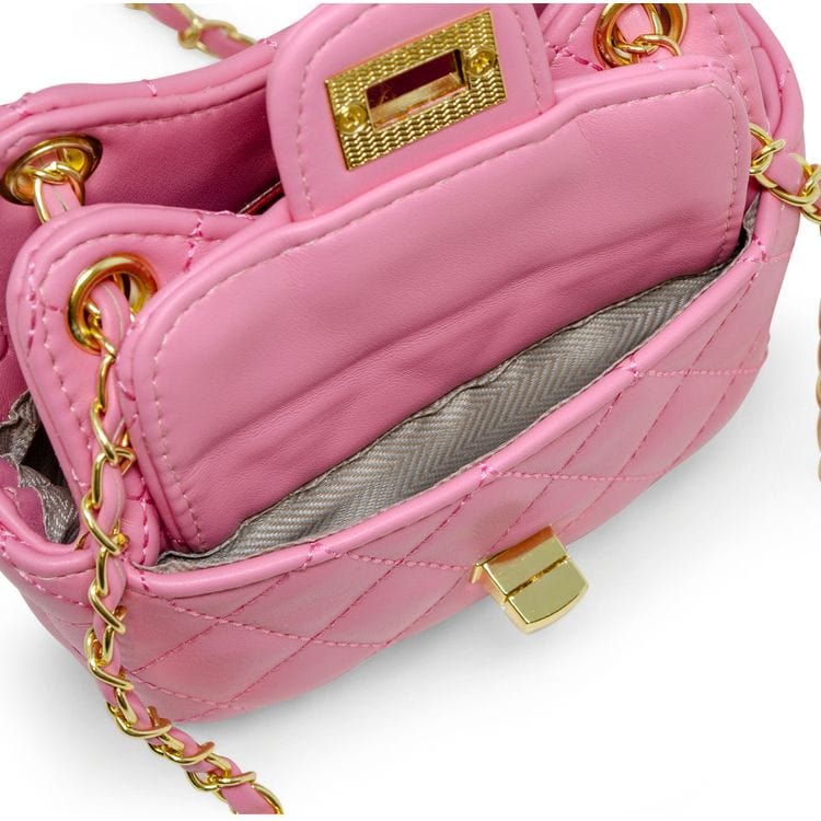Zomi Gem Trend Accessories Tiny Quilted Treasure Purse - Pink