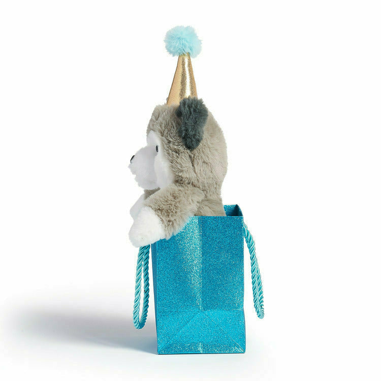 FAO Schwarz - 8" Plush Party Husky in a Bag - Plush