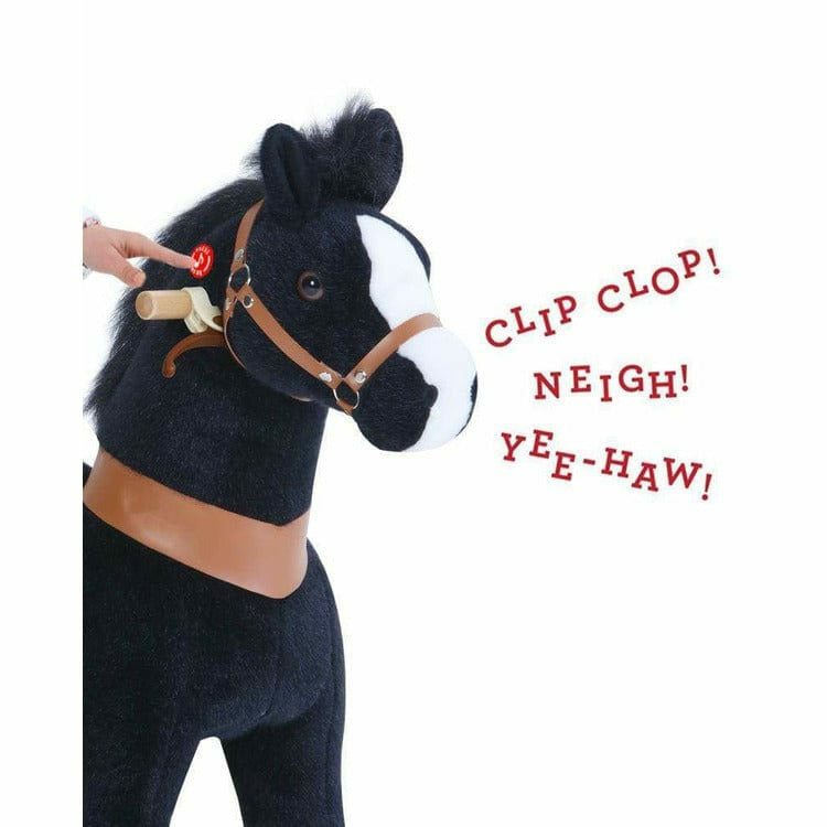 PonyCycle, Inc. - Black Model U Ride-On Horse - 4-7 Years - Plush