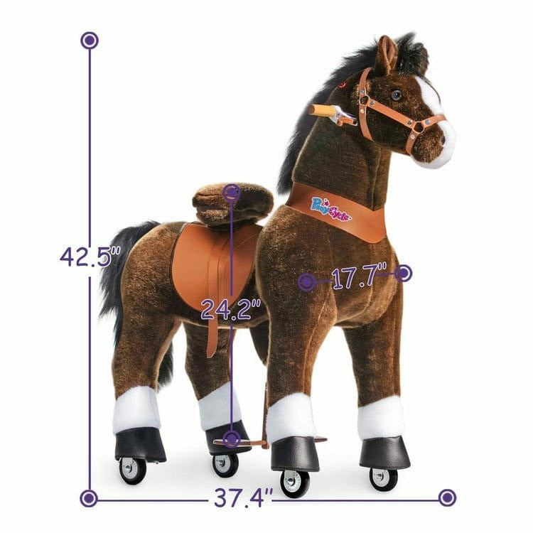 PonyCycle, Inc. - Chocolate Brown Ride-On Horse - 7+ Years - Preschool