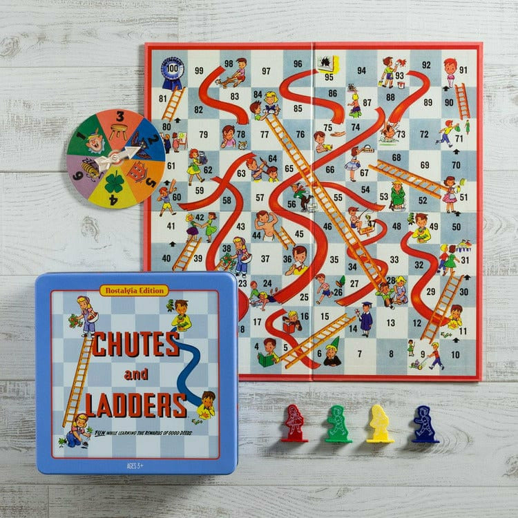 WS Game Company - Chutes & Ladders Nostalgia Tin - Games