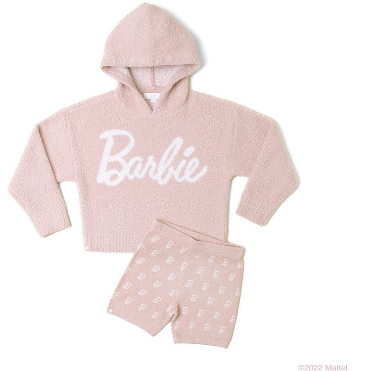 Barefoot Dreams - CozyChic Ultra Lite® Barbie™ Monogram Biker Short - Size 6-7 - World of Barbie